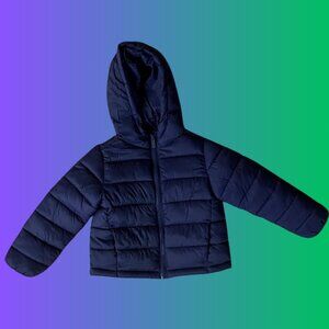 ZARA PUFFER JACKET- Kids Size 6-7 - Navy Blue